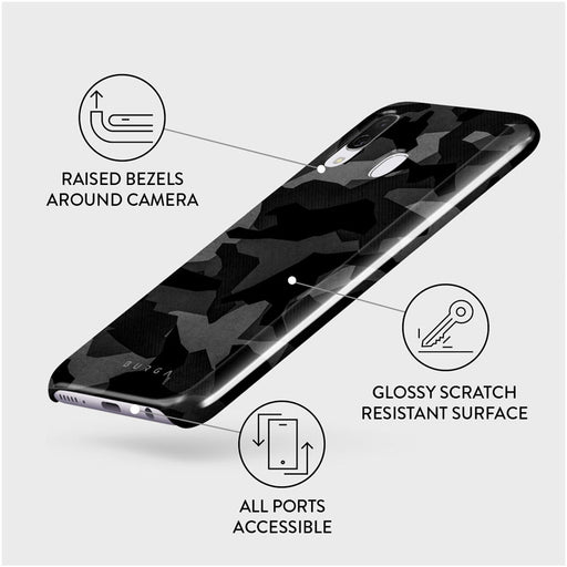 Night Black Camouflage - Samsung Galaxy A40 Case 3