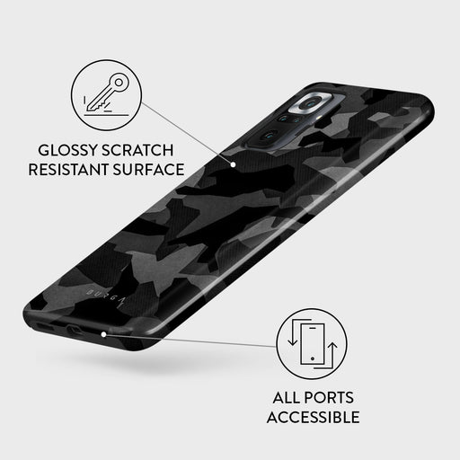 Night Black Camouflage - Xiaomi Redmi Note 10 Pro Case 3