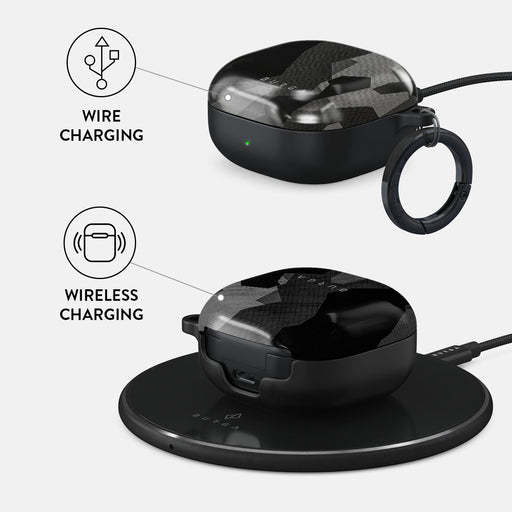 Night Black Camouflage - Samsung Galaxy Buds 2 Case 3