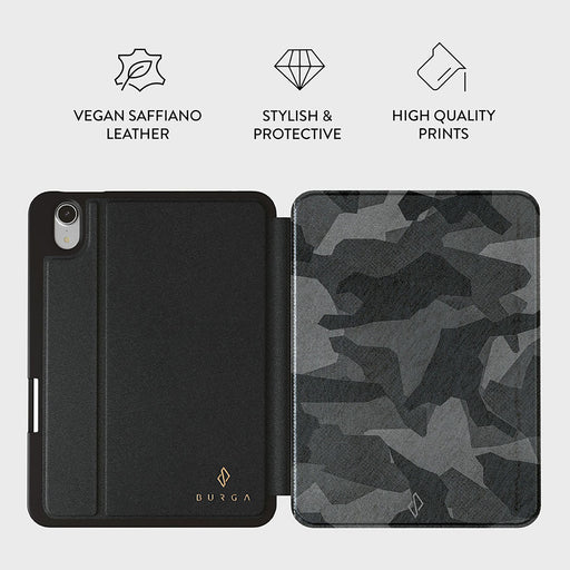 Night Black Camouflage - iPad Mini 8.3 (A17 Pro/6th Gen) Case 3