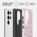 Nostalgic Pink - Flamingos Samsung Galaxy S22 Ultra Case 6