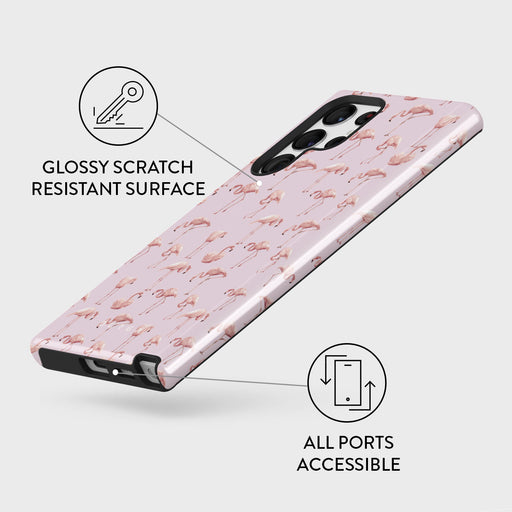 Nostalgic Pink - Flamingos Samsung Galaxy S22 Ultra Case 7