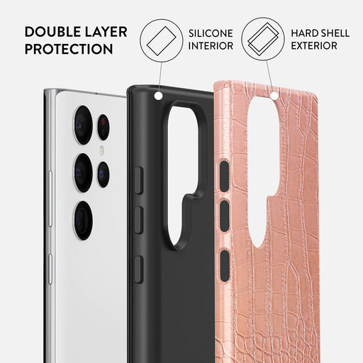 Pink Croco - Samsung Galaxy S22 Ultra Case 6