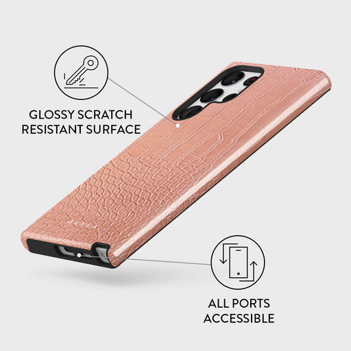 Pink Croco - Samsung Galaxy S22 Ultra Case 7