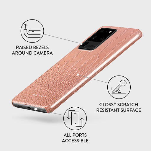 Pink Croco - Samsung Galaxy S20 Ultra 4G / 5G Case 3