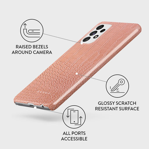 Pink Croco - Samsung Galaxy A72 4G / 5G Case 3