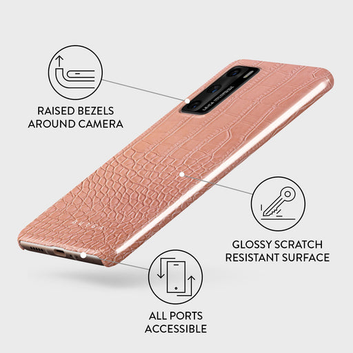 Pink Croco - Huawei P40 Case 3