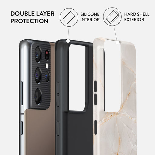 Vanilla Sand - Marble Samsung Galaxy S21 Ultra Case 6