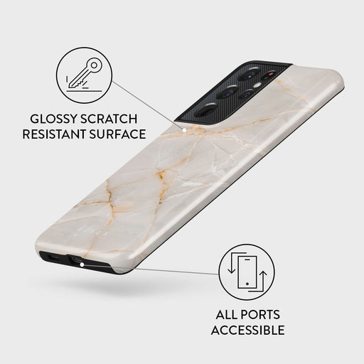 Vanilla Sand - Marble Samsung Galaxy S21 Ultra Case 7