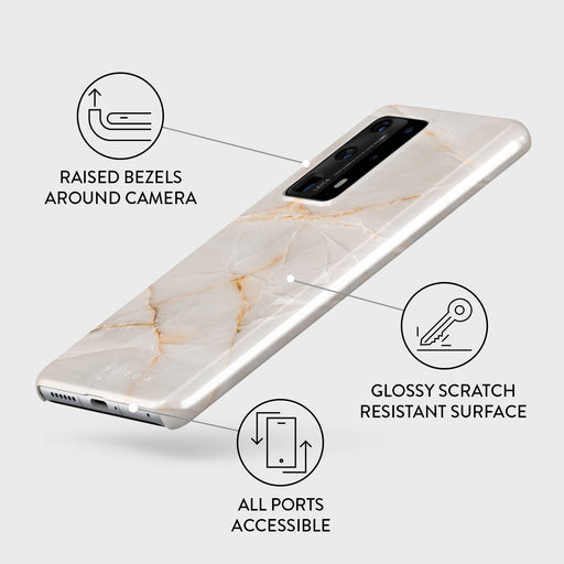 Vanilla Sand - Marble Huawei P40 Pro Plus Case 3