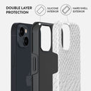 Glacial Desert - White Snakeskin iPhone 14 Plus Case 6