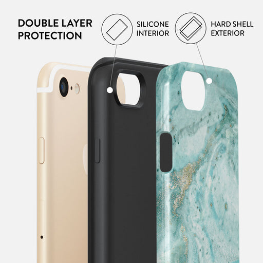Uluwatu Waves - Teal iPhone SE (2020) Case 6
