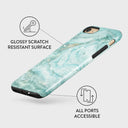 Uluwatu Waves - Teal iPhone SE (2020) Case 7