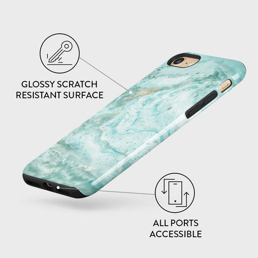Uluwatu Waves - Teal iPhone SE (2020) Case 7
