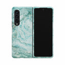Uluwatu Waves - Teal Samsung Galaxy Z Fold 3 Case
