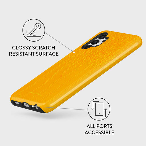 Canary Yellow - Snake Skin Samsung Galaxy A13 4G Case 3