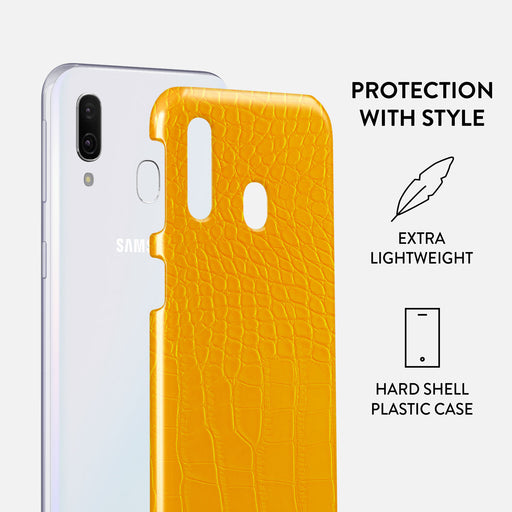 Canary Yellow - Snake Skin Samsung Galaxy A40 Case 2