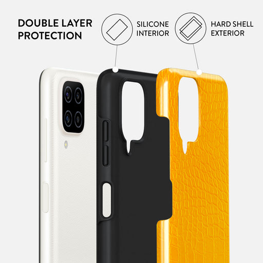 Canary Yellow - Snake Skin Samsung Galaxy A12 4G Case 6