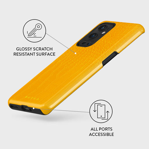 Canary Yellow - Snake Skin OnePlus 9 Pro Case 3