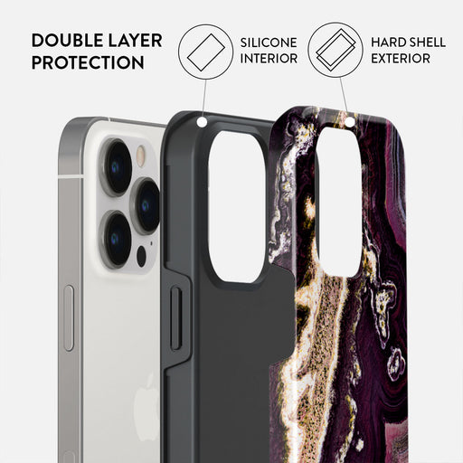 Purple Skies - Marble iPhone 14 Pro Max Case 6