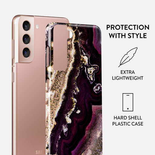 Purple Skies - Marble Samsung Galaxy S21 Plus Case 2