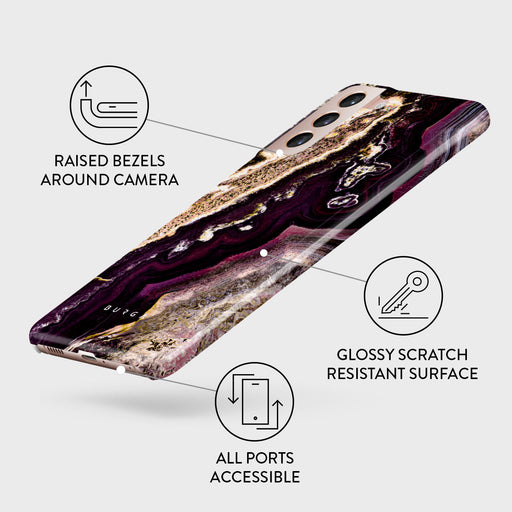 Purple Skies - Marble Samsung Galaxy S21 Plus Case 3