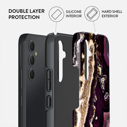 Purple Skies - Marble Samsung Galaxy A34 Case 2