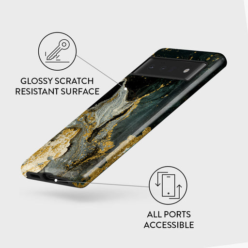 Northern Lights - Marble Google Pixel 6 Pro Case 3
