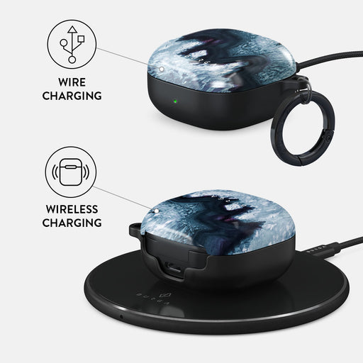 Frozen Lake - Gray Marble Samsung Galaxy Buds Pro Case 3