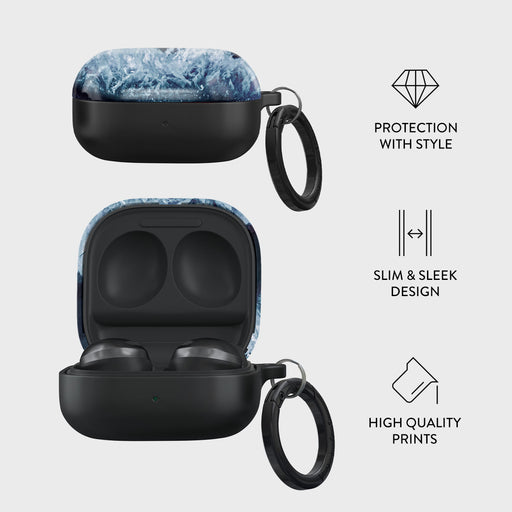 Frozen Lake - Gray Marble Samsung Galaxy Buds Pro Case 4
