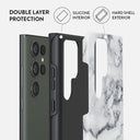 White Winter - Classy Marble Samsung Galaxy S23 Ultra Case 6