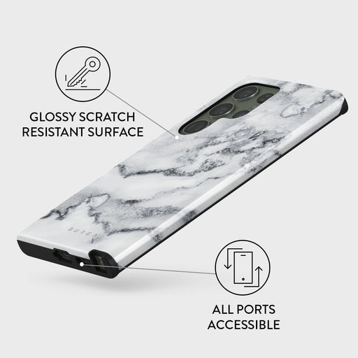 White Winter - Classy Marble Samsung Galaxy S23 Ultra Case 7