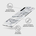 White Winter - Classy Marble Samsung Galaxy Note 10 Case 3