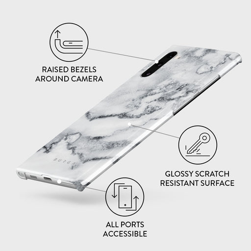 White Winter - Classy Marble Samsung Galaxy Note 10 Case 3